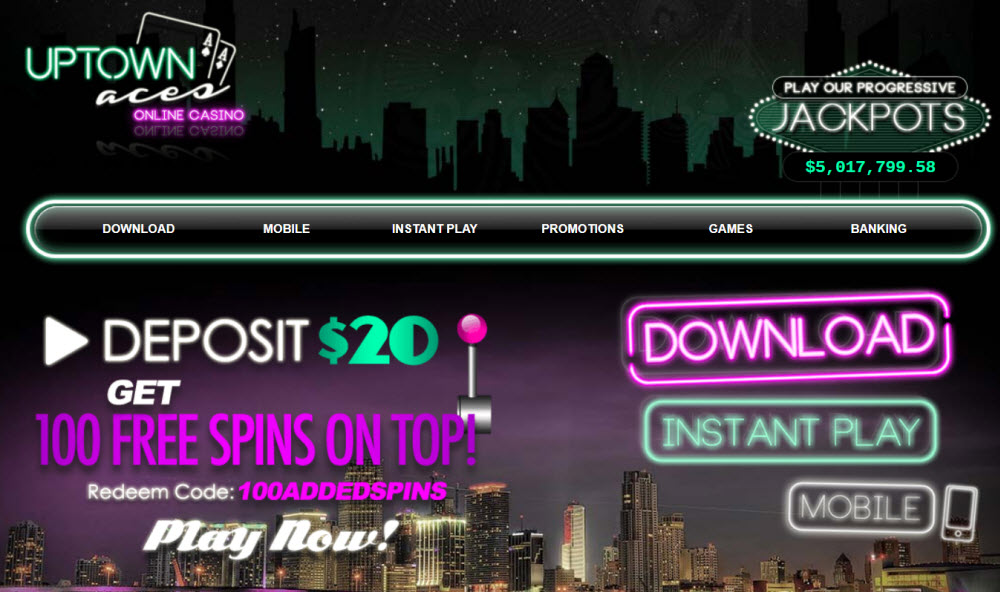 Uptown Aces Casino no Deposit Bonus Codes GET 10 Free NOW