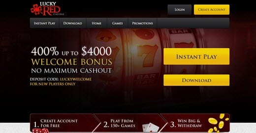 Lucky Red Casino No Deposit Bonus Codes > Get 20 FREE!
