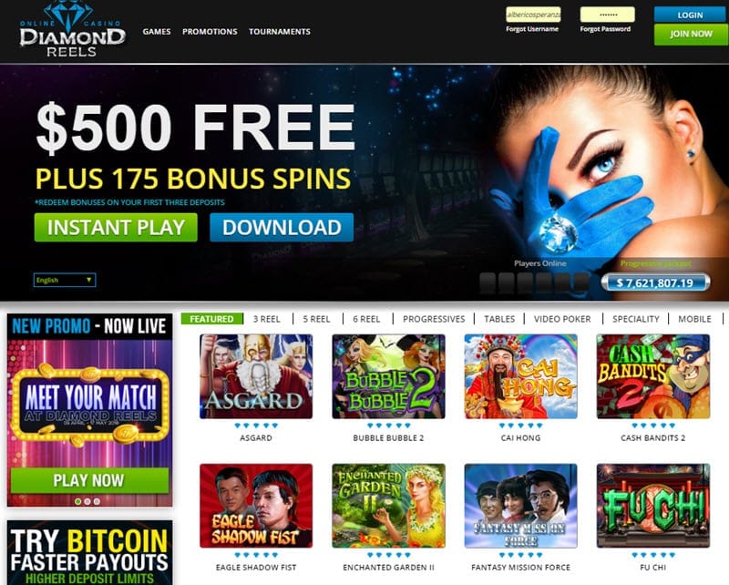 Diamond Reels Welcome Bonus Online Casino