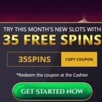 35 Free Spins at Royal Ace