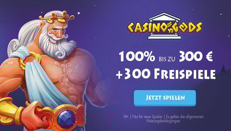 Casino Gods Bonus Codes > 300 Free Spins