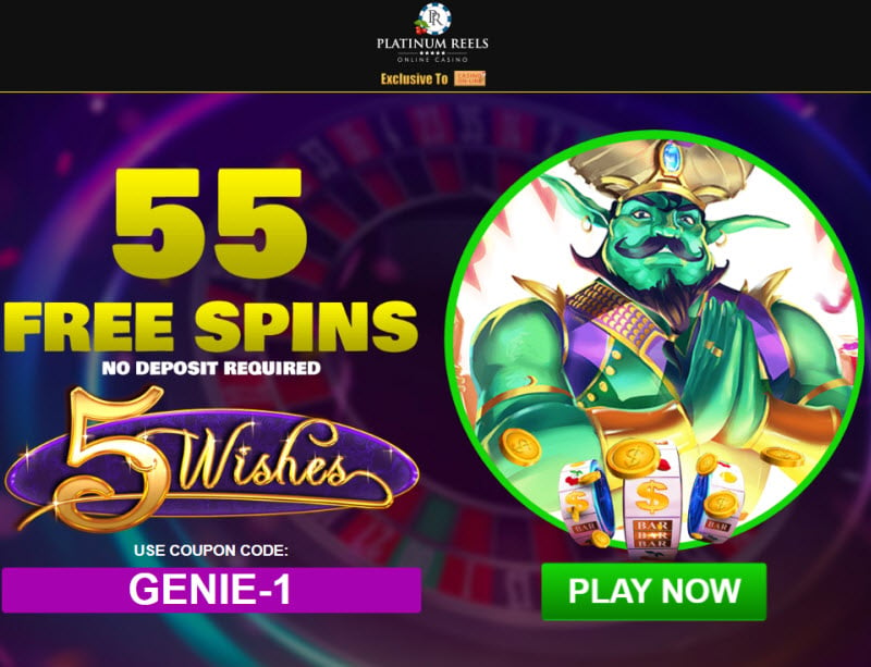 Platinum Reels Casino No Deposit Bonus Codes 55 Free Spins