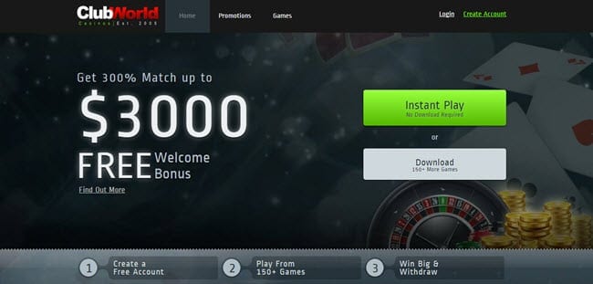 club world casino welcome bonus