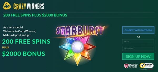 crazywinners casino promo codes