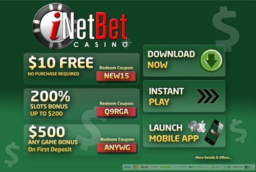 inetbet casino bonus codes