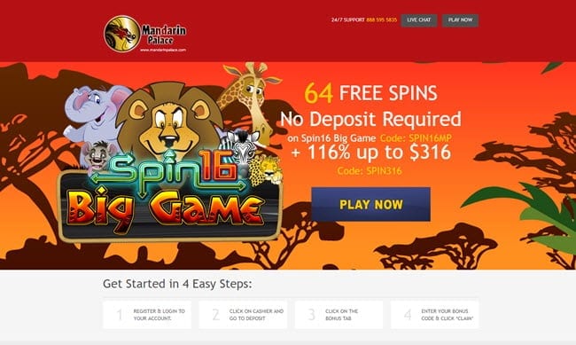 Mandarin Palace Free Chip No Deposit