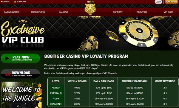 888 Tiger Casino VIP