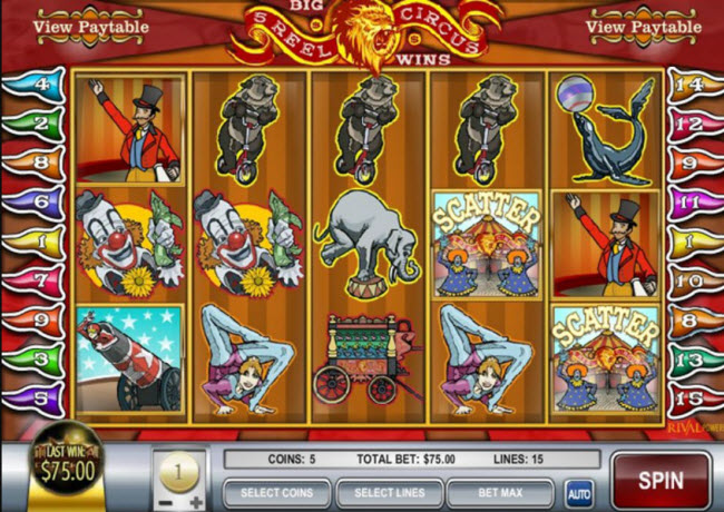 5 Reel Circus Slots