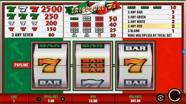 Tricolore 7s Slot