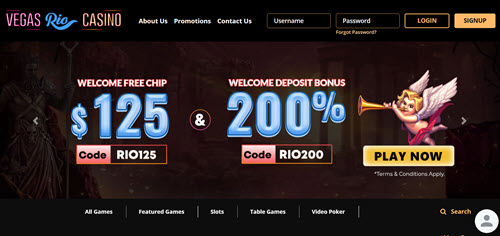 Vegas Rio Casino No Deposit Bonus Codes 125 Free Chip 
